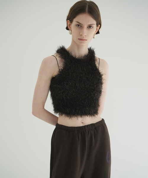 CLANE（クラネ） SHAGGY AMERICAN SLEEVE KNIT TOPS レディース
