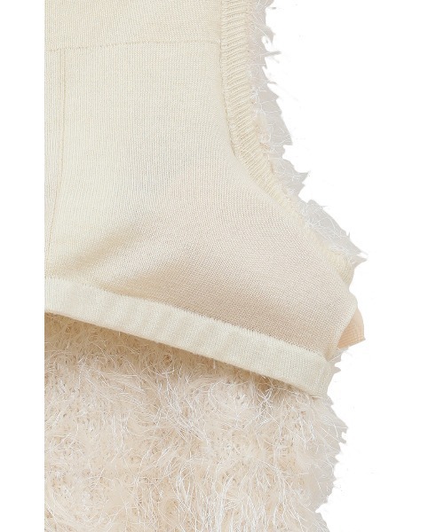 CLANE（クラネ） SHAGGY AMERICAN SLEEVE KNIT TOPS レディース
