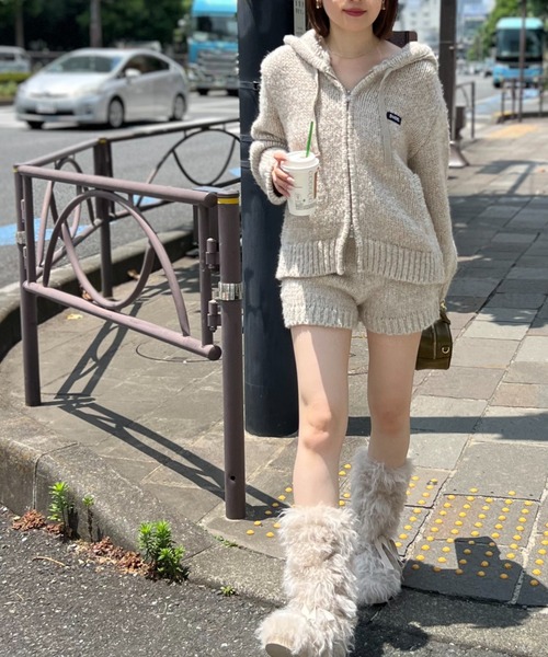 新品タグ付き✨SNIDEL スナイデル ロービングニットフーディー IVR ロービングニットフーディー(ニット)｜トップス｜SNIDEL(スナイデル)の