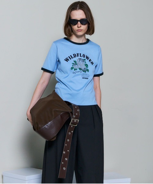 MAISON SPECIAL（メゾンスペシャル） tシャツ 半袖 WILDFLOWER Ringer