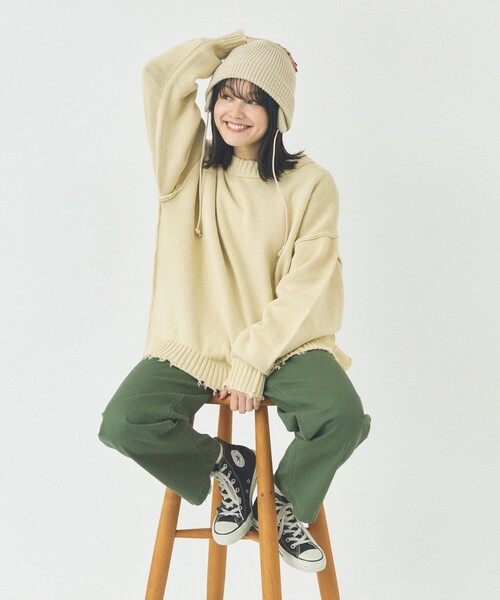 「FREAK'S STORE」 長(zhǎng)袖ニット SMALL グレー メンズ