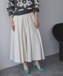 ワイドパンツ パンツ タック ガウチョパンツ ...の詳細画像1