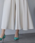 ワイドパンツ パンツ タック ガウチョパンツ ...の詳細画像4