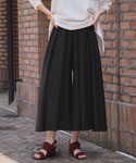ワイドパンツ パンツ タック ガウチョパンツ ...の詳細画像5