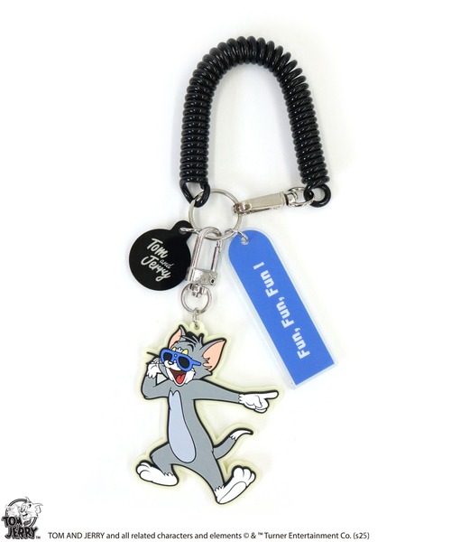 キーホルダー 「公式」TOM and JERRY サングラスコイルストラップ