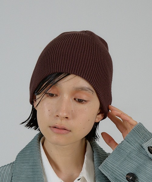 グ*ン様 number (n)ine ニット帽 ビーニー ブラウン NOMINE（ノミネ） ニット帽 ニットキャップ レディース コットン