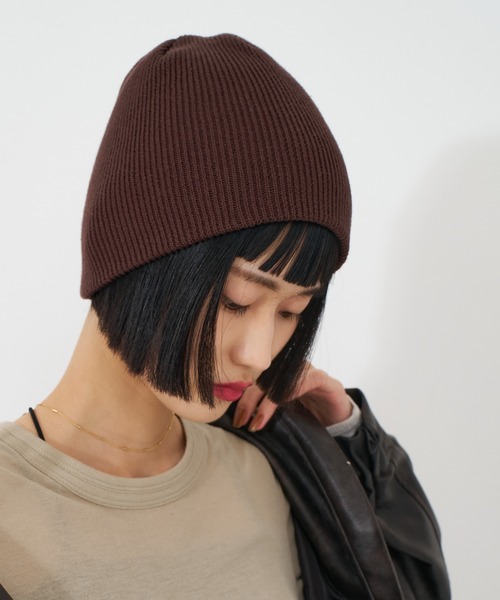 NOMINE（ノミネ） ニット帽 ニットキャップ コットン ビーニー/ニット