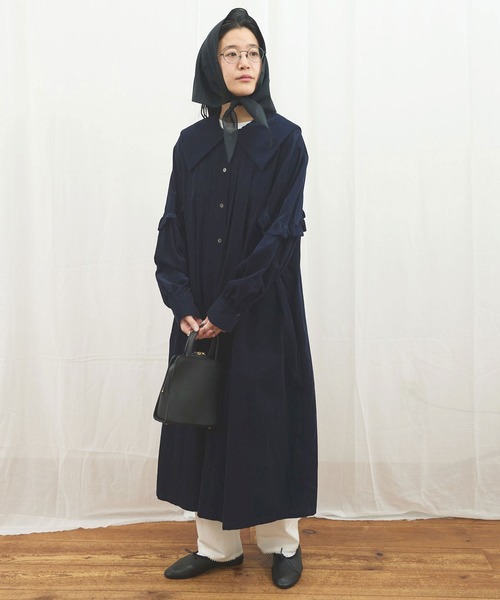 fig London 黒 ロングコート fig London（フィグロンドン） ワンピース shirt corl dress