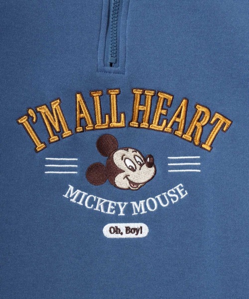 Disney（ディズニー） トレーナー スウェット ミッキーマウス刺繍 裏 