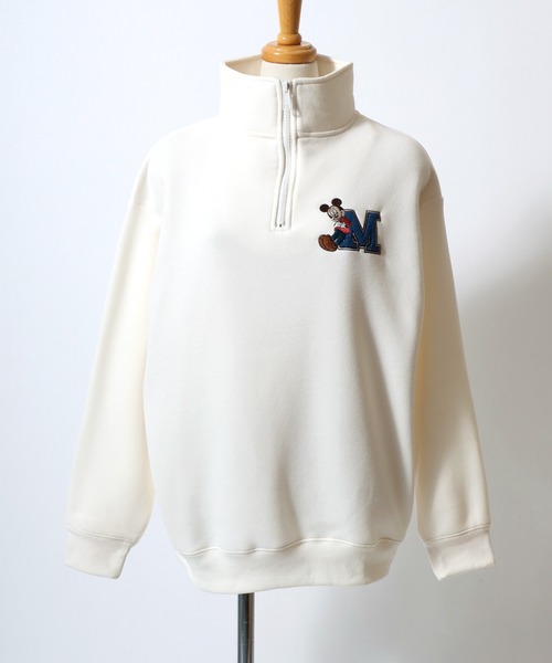 Disney（ディズニー） トレーナー スウェット ミッキーマウス刺繍 裏