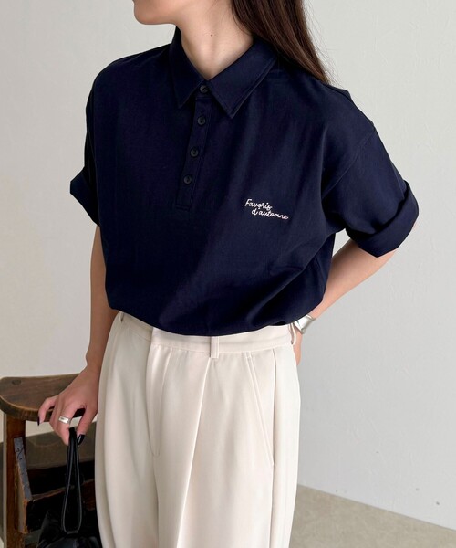 fredy emue（フレディエミュ） ポロシャツ ポロ 5分袖ポロシャツ