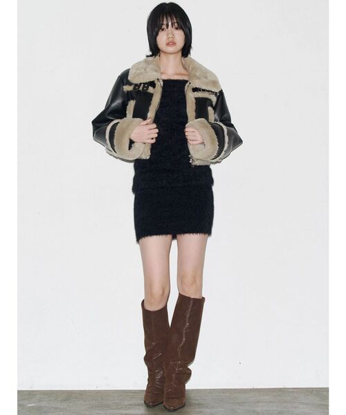 EMODA（エモダ） ブルゾン アウター ショートフェイクムートンブルゾン