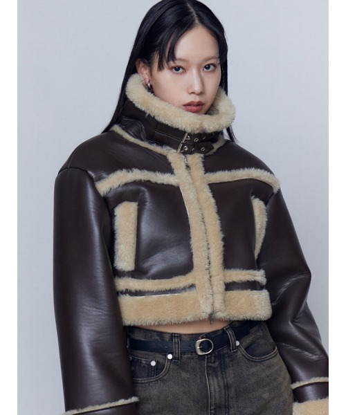 EMODA（エモダ） ブルゾン アウター ショートフェイクムートンブルゾン