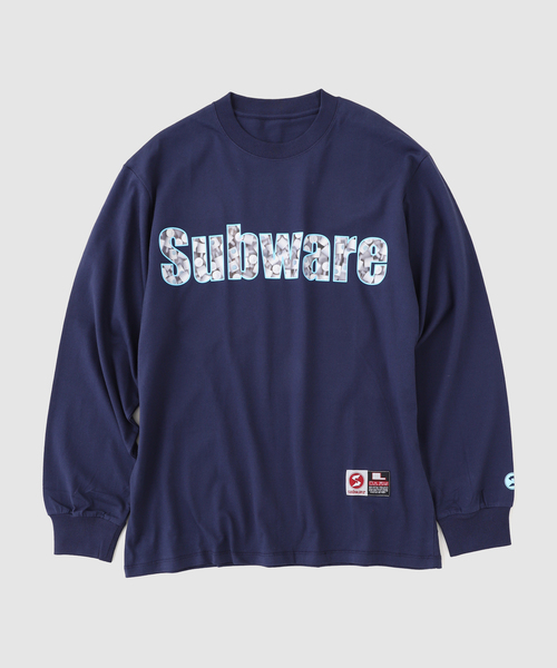 トップス SUBWARE LONG SLEEVE TEE FATCAPFILL NAVY subware（サブウェア） tシャツ FAT CAP FILL L/S TEE メンズ