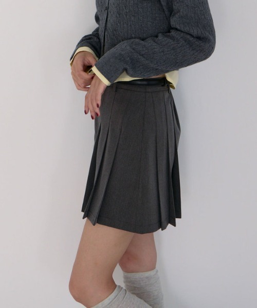 archives（アルシーヴ） スカート サイドプリーツミニスカート