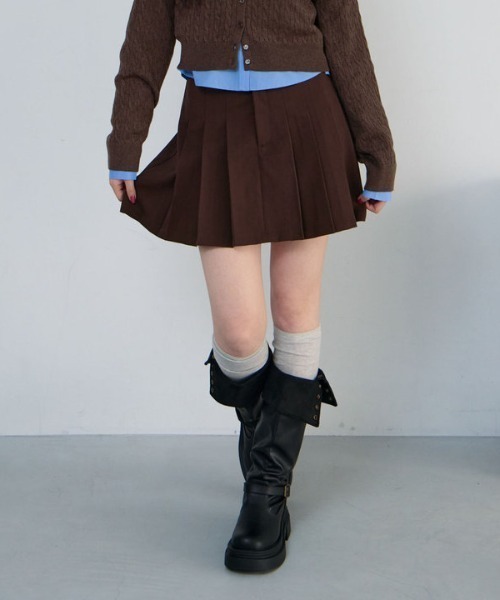 archives（アルシーヴ） スカート サイドプリーツミニスカート