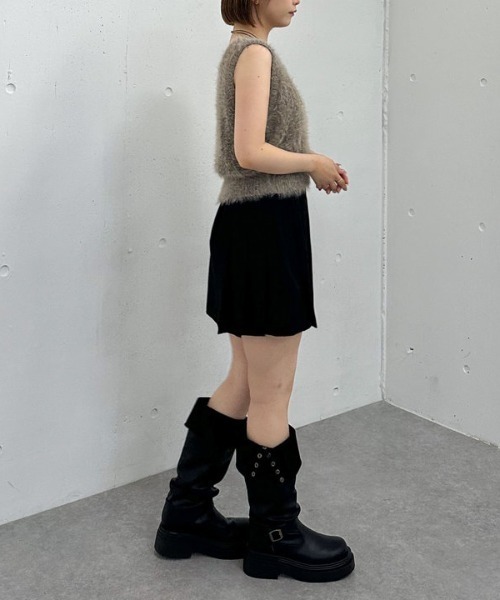 archives（アルシーヴ） スカート サイドプリーツミニスカート