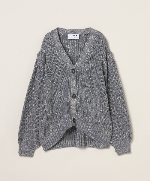 【新品】 three dots スパークリング カーディガン スパークリング カーディガン（ニット/セーター）｜three dots
