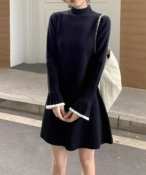 Ritomo De Ricco ワンピース Aラインリトルブラックニットドレス