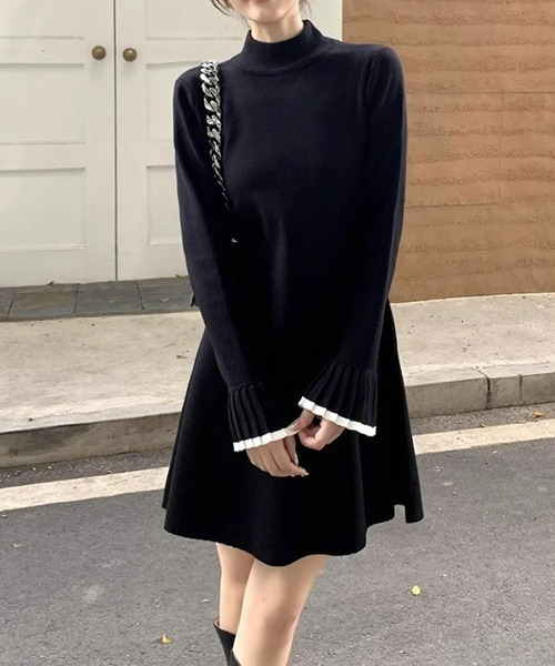 Ritomo De Ricco ワンピース Aラインリトルブラックニットドレス