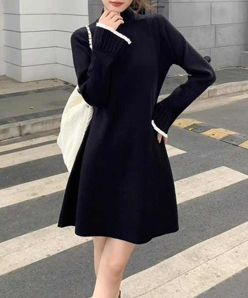 Ritomo De Ricco ワンピース Aラインリトルブラックニットドレス