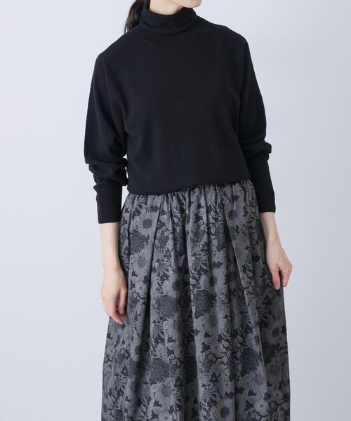 かぐれ ニット セーター ウールハイゲージタートルネック レディース