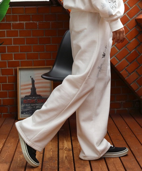 8 スウェットパンツ ジャージ クロスプリントスウェットパンツ メンズ