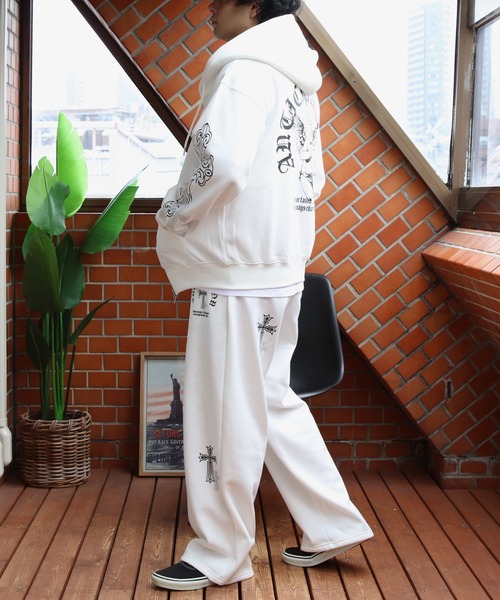 8 スウェットパンツ ジャージ クロスプリントスウェットパンツ メンズ