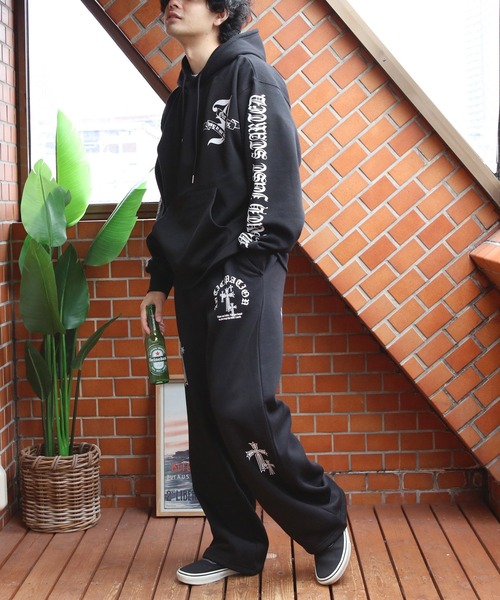 ジャージ④ 8 スウェットパンツ ジャージ クロスプリントスウェットパンツ メンズ