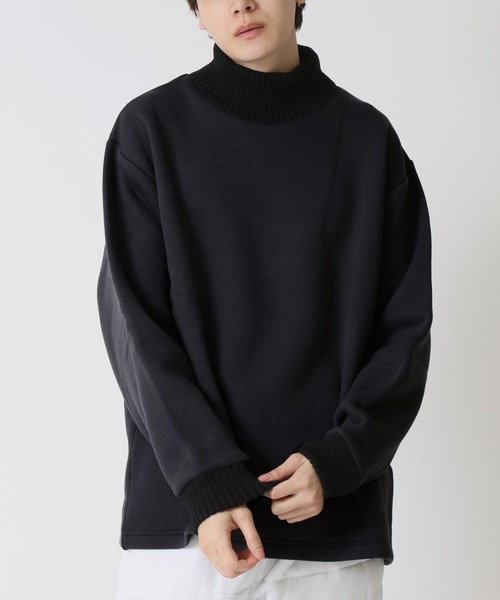 ARCADE（アーケード） tシャツ リブ使い ハイネック 裏起毛ニット