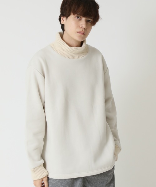ARCADE（アーケード） tシャツ リブ使い ハイネック 裏起毛ニット