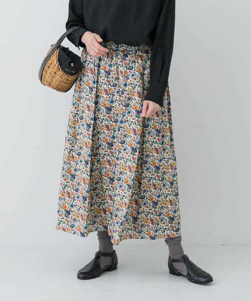 かぐれ　ダンクレア　リバティ　ロングフレアスカート 楽天市場】リバティプリントスカート／かぐれ（kagure） : 丸井