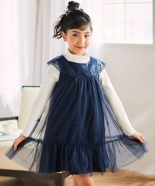 SLAP SLIP（スラップスリップ） ワンピース ハート音符刺しゅう