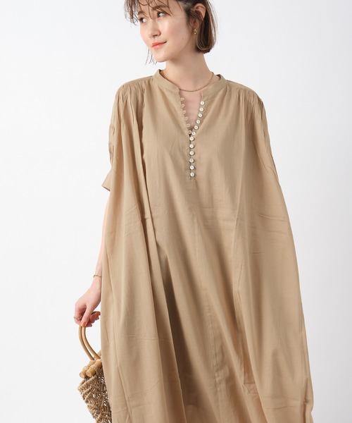 「RIVE DROITE」 半袖ワンピース FREE ベージュ レディース_画像3