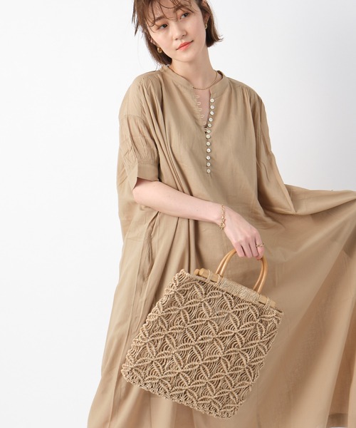 「RIVE DROITE」 半袖ワンピース FREE ベージュ レディース_画像6