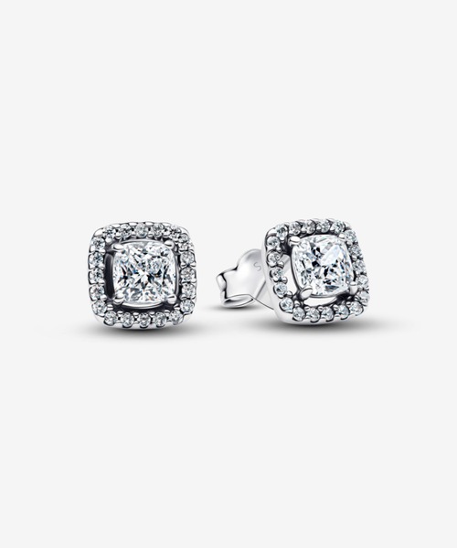 PANDORA（パンドラ） ピアス スクエア ハロー スタッズ ピアス 
