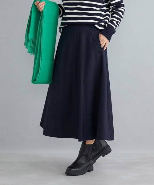 「SHIPS」 フレアスカート 36 グリーン レディース_画像3