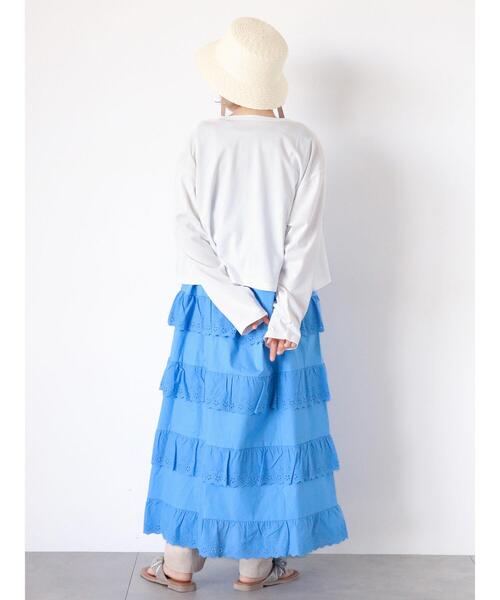 「ehka sopo」 キャミソールワンピース F オフホワイト レディース_画像3