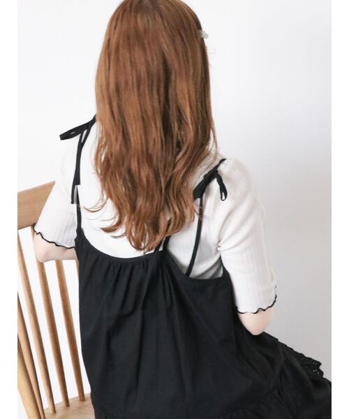 「ehka sopo」 キャミソールワンピース F オフホワイト レディース_画像9