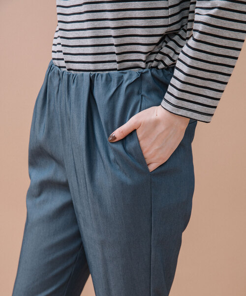 「MARECHAL TERRE」 イージーパンツ 1 ベージュ レディースの画像2