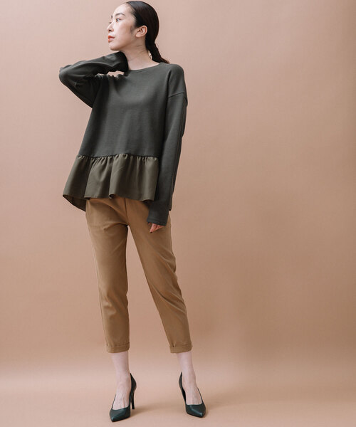 「MARECHAL TERRE」 イージーパンツ 1 ベージュ レディースの画像7