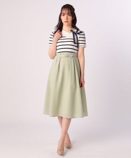 「LAISSE PASSE」 半袖ニット MEDIUM ピンクベージュ レディース_画像3