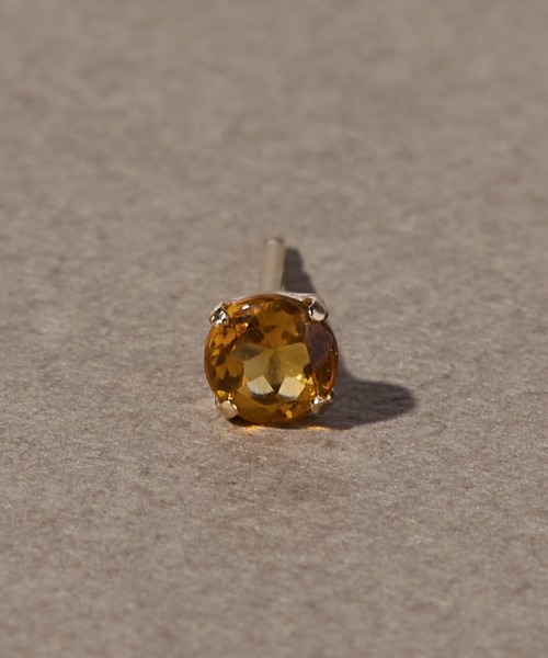 金製ラウンド型ストーンピアス(片耳用) 金製ラウンド型ストーンピアス(片耳用) 【公式通販】