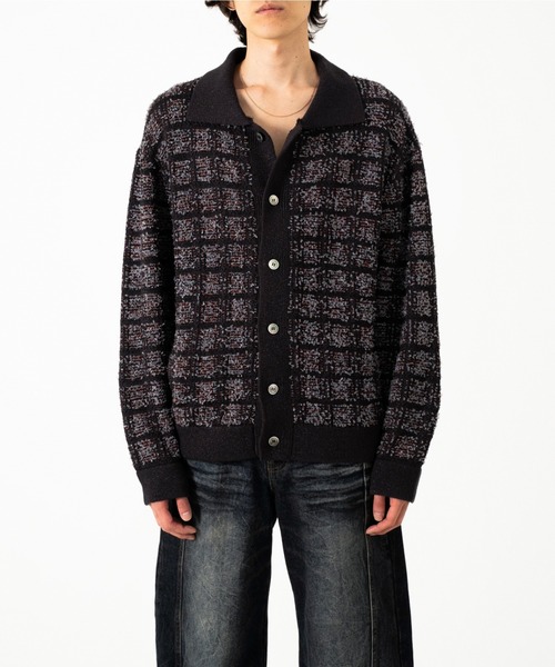 Camphor wood セーター ニット RAME TWEED KNIT L/S SHIRT / ラメ