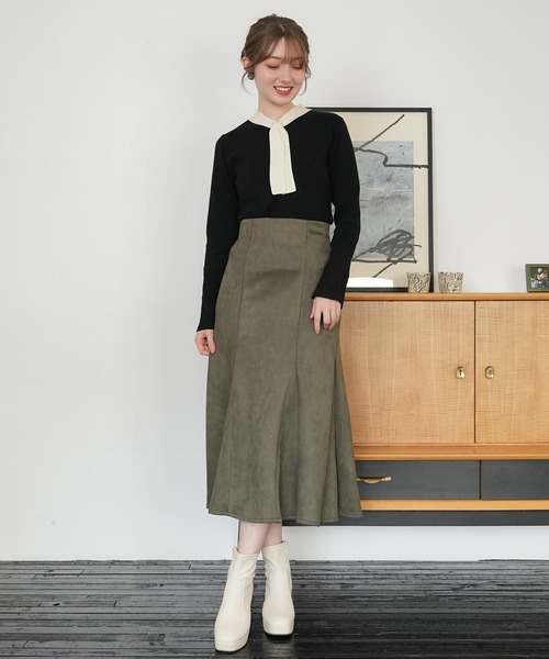 「ASTORIA ODIER」 長袖ニット MEDIUM ホワイト×ブラック レディース_画像5