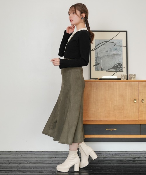 「ASTORIA ODIER」 長袖ニット MEDIUM ホワイト×ブラック レディース_画像7