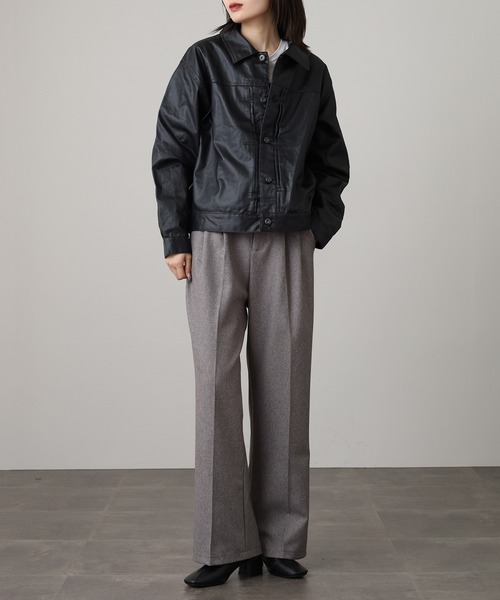 コーティングデニムジャケット Levi's × BIOTOP ブラックコーティングデニムジャケット / まち / ADAM