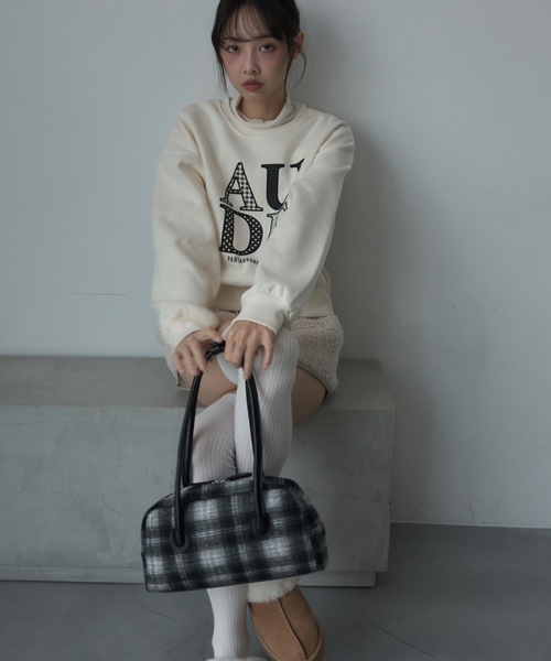Nadana ボストンバッグ チェック柄ボストンバッグ レディース 