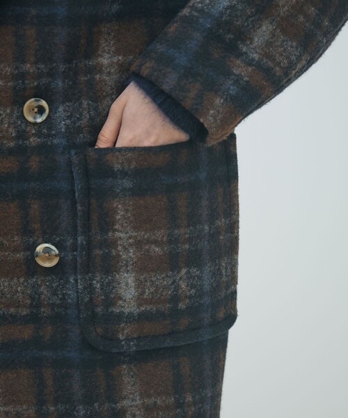 MACPHEE コート アウター ボンディングチェック ダブルブレストコート