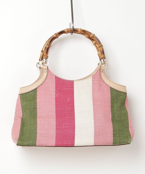 【美品】GUCCI　ハンドバッグ ニムフェア バンブー ピンク GUCCI（グッチ） バンブー トートバッグ - ピンク レディース